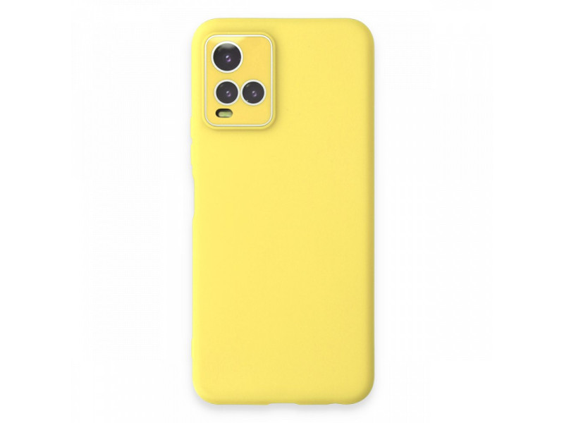 Newface Vivo Y21S Kılıf Lansman Glass Kapak - Sarı