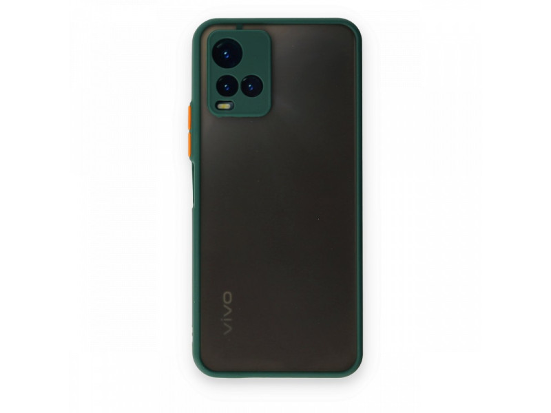 Newface Vivo Y21S Kılıf Montreal Silikon Kapak - Yeşil