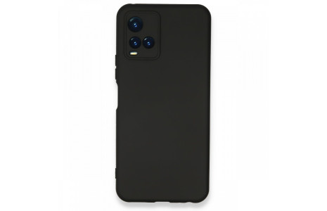 Newface Vivo Y21S Kılıf Nano içi Kadife Silikon - Siyah