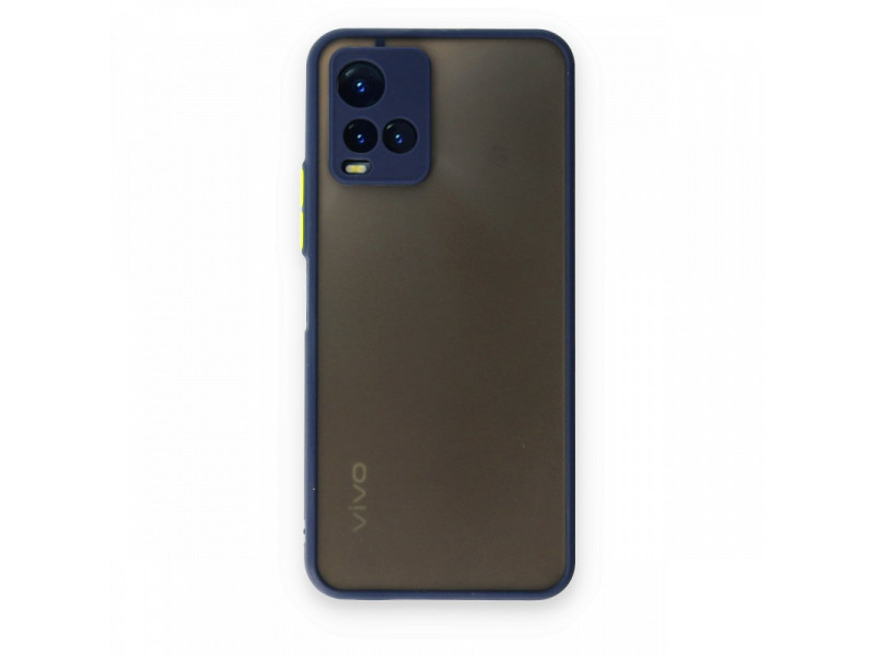 Newface Vivo Y33S Kılıf Montreal Silikon Kapak - Lacivert