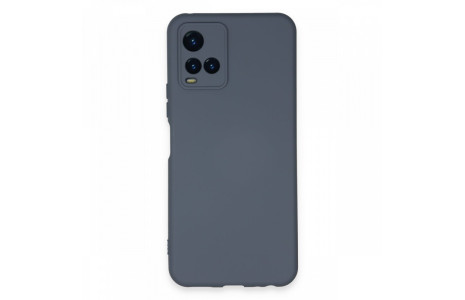 Newface Vivo Y33S Kılıf Nano içi Kadife Silikon - Koyu Gri