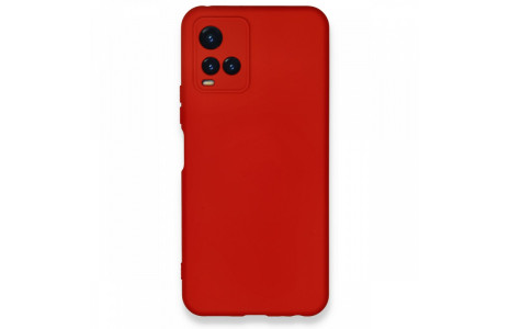 Newface Vivo Y33S Kılıf Nano içi Kadife Silikon - Kırmızı