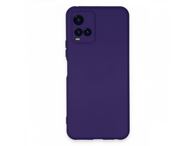 Newface Vivo Y33S Kılıf Nano içi Kadife Silikon - Mor