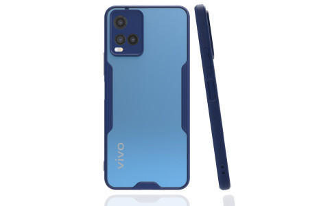 Newface Vivo Y33S Kılıf Platin Silikon - Lacivert