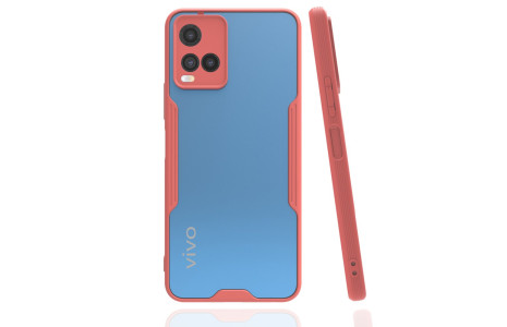 Newface Vivo Y33S Kılıf Platin Silikon - Pembe