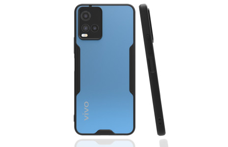 Newface Vivo Y33S Kılıf Platin Silikon - Siyah