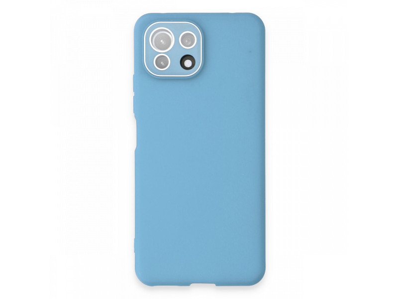 Newface Xiaomi Mİ 11 Lite Kılıf Lansman Glass Kapak - Mavi
