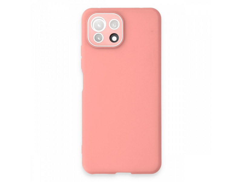 Newface Xiaomi Mİ 11 Lite Kılıf Lansman Glass Kapak - Pembe
