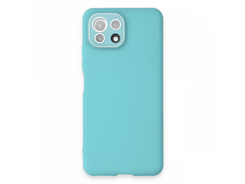 Newface Xiaomi Mİ 11 Lite Kılıf Lansman Glass Kapak - Turkuaz