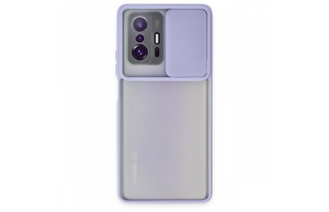 Newface Xiaomi Mi 11T Kılıf Palm Buzlu Kamera Sürgülü Silikon - Lila