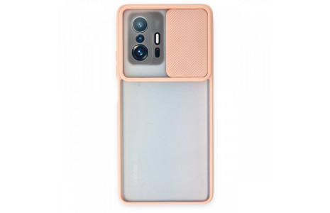 Newface Xiaomi Mi 11T Kılıf Palm Buzlu Kamera Sürgülü Silikon - Pembe