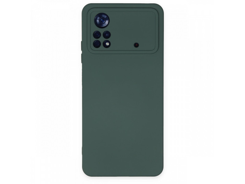 Newface Xiaomi Poco X4 Pro 5G Kılıf Nano içi Kadife Silikon - Koyu Yeşil