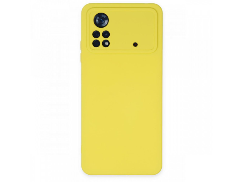 Newface Xiaomi Poco X4 Pro 5G Kılıf Nano içi Kadife Silikon - Sarı