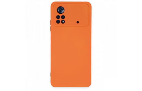 Newface Xiaomi Poco X4 Pro 5G Kılıf Nano içi Kadife Silikon - Turuncu