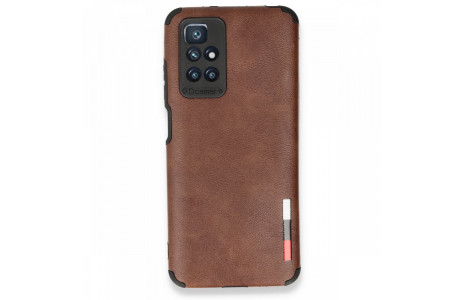 Newface Xiaomi Redmi 10 2022 Kılıf Loop Deri Silikon - Kahverengi