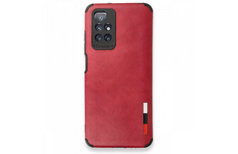 Newface Xiaomi Redmi 10 2022 Kılıf Loop Deri Silikon - Kırmızı