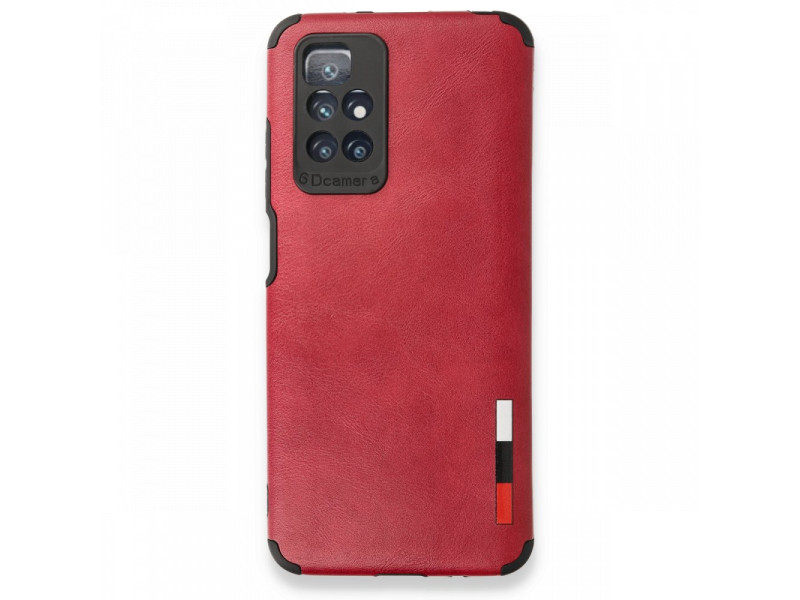 Newface Xiaomi Redmi 10 2022 Kılıf Loop Deri Silikon - Kırmızı