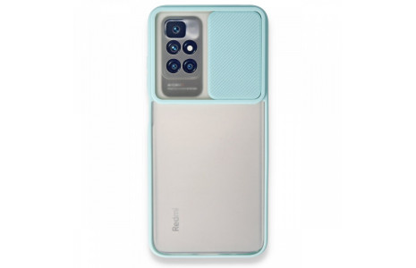 Newface Xiaomi Redmi 10 2022 Kılıf Palm Buzlu Kamera Sürgülü Silikon - Turkuaz