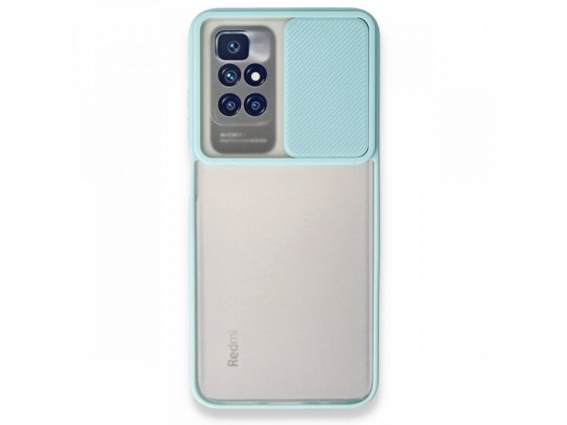 Newface Xiaomi Redmi 10 2022 Kılıf Palm Buzlu Kamera Sürgülü Silikon - Turkuaz