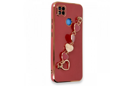 Newface Xiaomi Redmi 9C Kılıf Esila Silikon - Kırmızı