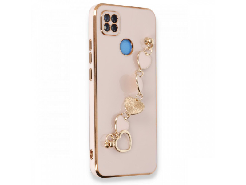 Newface Xiaomi Redmi 9C Kılıf Esila Silikon - Pudra