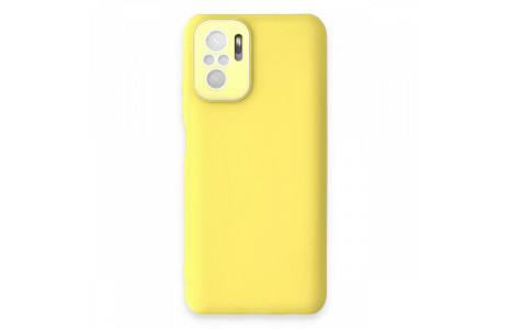 Newface Xiaomi Redmi Note 10 Kılıf Lansman Glass Kapak - Sarı