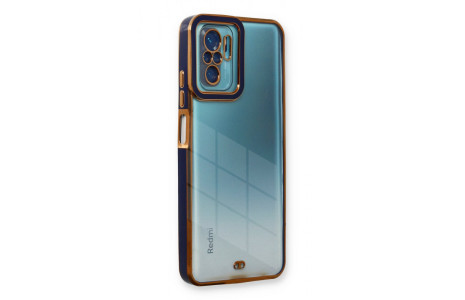 Newface Xiaomi Redmi Note 10S Kılıf Liva Lens Silikon - Mavi