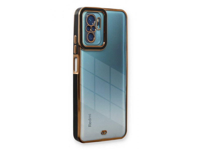Newface Xiaomi Redmi Note 10 Kılıf Liva Lens Silikon - Siyah
