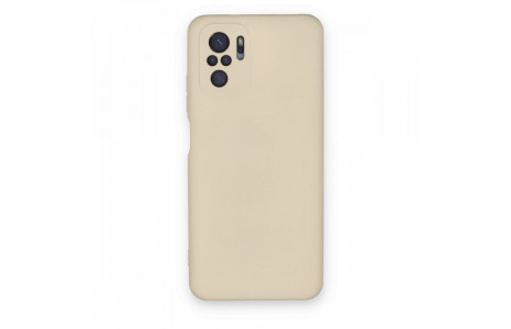 Newface Xiaomi Redmi Note 10 Kılıf Nano içi Kadife Silikon - Bej
