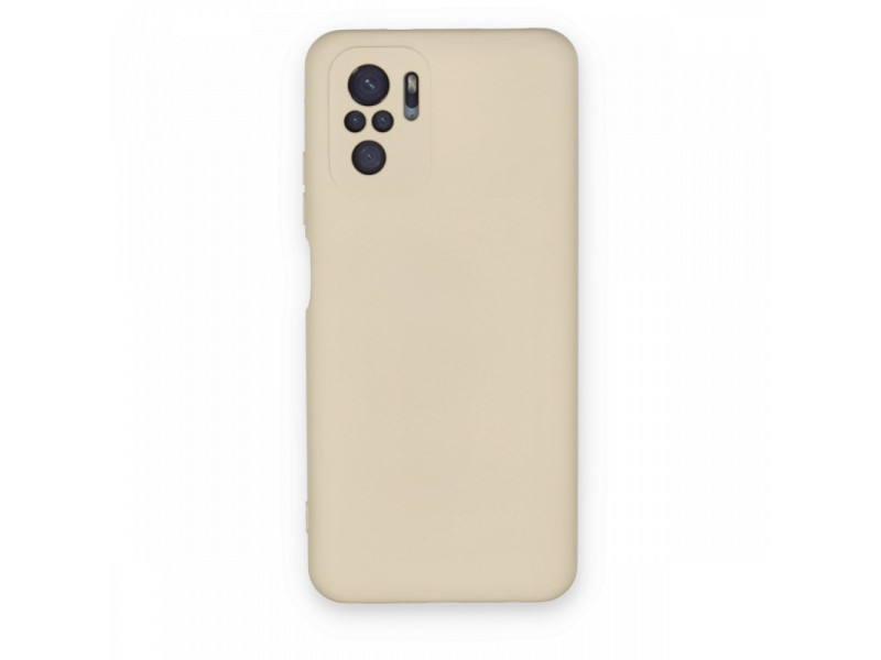 Newface Xiaomi Redmi Note 10 Kılıf Nano içi Kadife Silikon - Bej