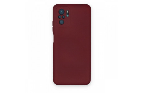 Newface Xiaomi Redmi Note 10 Kılıf Nano içi Kadife Silikon - Bordo