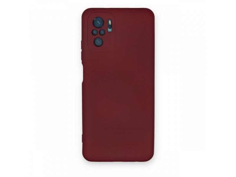 Newface Xiaomi Redmi Note 10 Kılıf Nano içi Kadife Silikon - Bordo