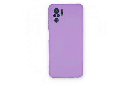 Newface Xiaomi Redmi Note 10 Kılıf Nano içi Kadife Silikon - Koyu Lila