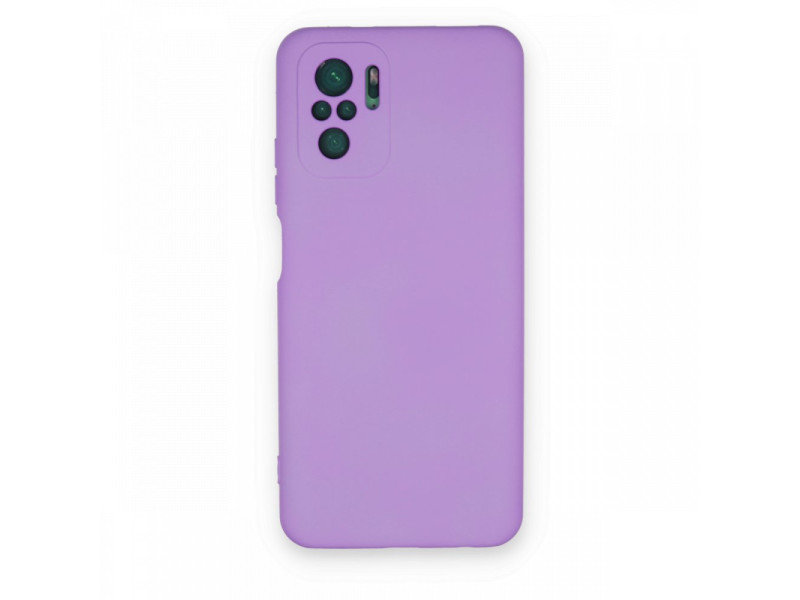 Newface Xiaomi Redmi Note 10 Kılıf Nano içi Kadife Silikon - Koyu Lila