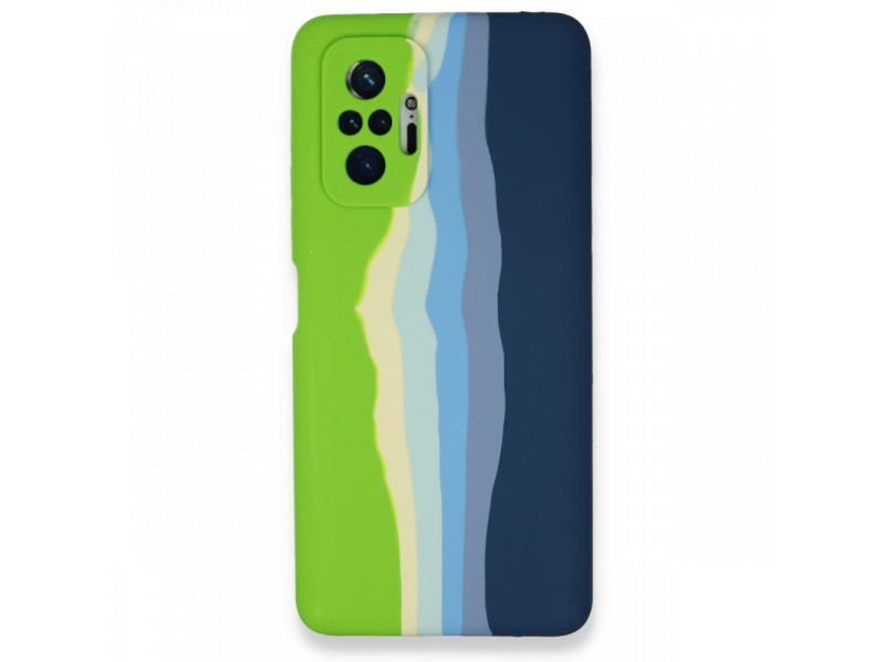 Newface Xiaomi Redmi Note 10 Pro Kılıf Ebruli Lansman Silikon - Yeşil-Koyu Yeşil