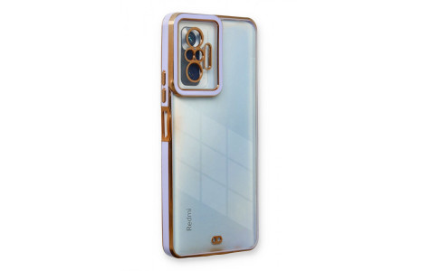 Newface Xiaomi Redmi Note 10 Pro Kılıf Liva Lens Silikon - Lila