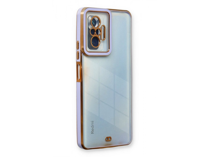 Newface Xiaomi Redmi Note 10 Pro Kılıf Liva Lens Silikon - Lila