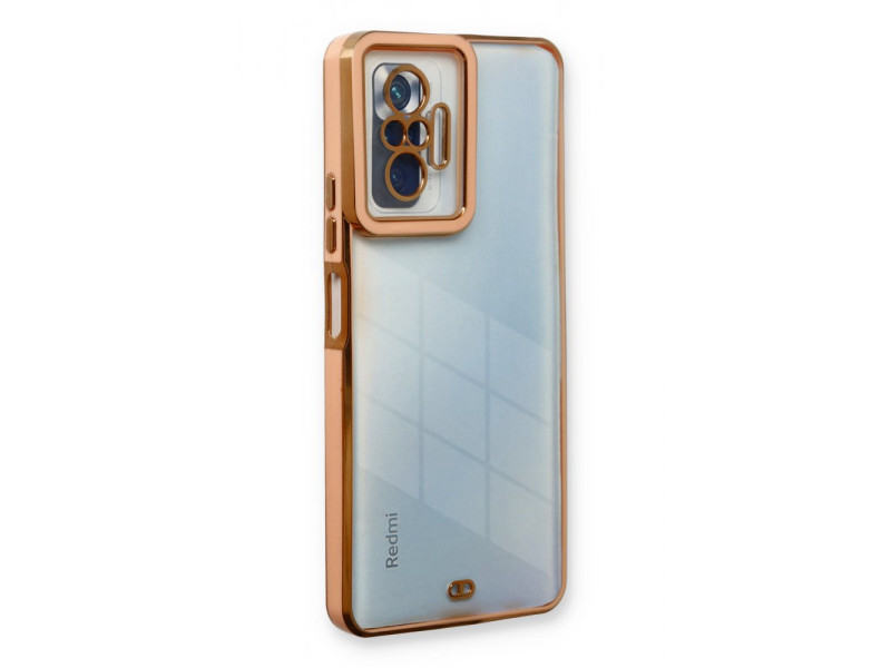 Newface Xiaomi Redmi Note 10 Pro Kılıf Liva Lens Silikon - Rose