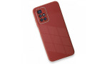 Newface Xiaomi Redmi Note 11 4G Kılıf Glass Kapak - Bordo