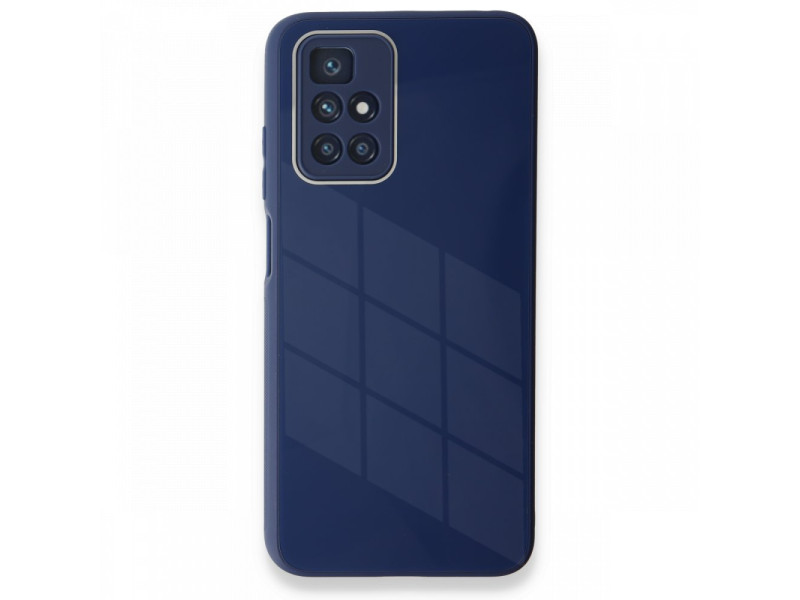 Newface Xiaomi Redmi Note 11 4G Kılıf Glass Kapak - Lacivert