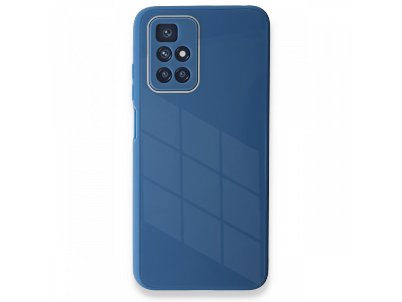 Newface Xiaomi Redmi Note 11 4G Kılıf Glass Kapak - Mavi