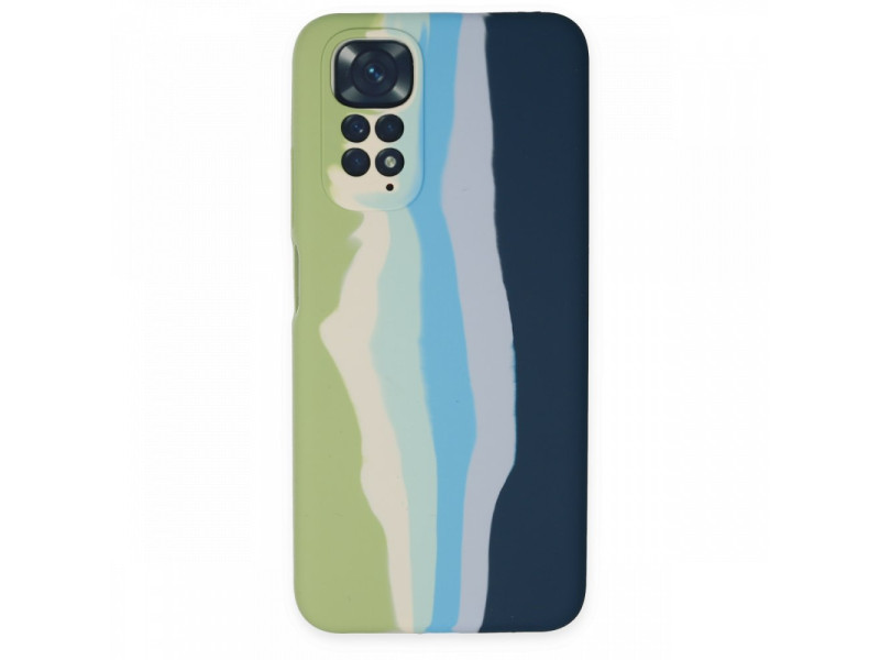 Newface Xiaomi Redmi Note 11 Kılıf Ebruli Lansman Silikon - Yeşil-Koyu Yeşil