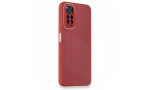 Newface Xiaomi Redmi Note 11 Kılıf Glass Kapak - Bordo