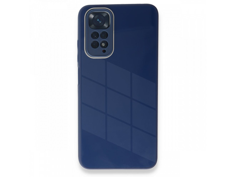 Newface Xiaomi Redmi Note 11 Kılıf Glass Kapak - Lacivert