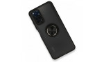 Newface Xiaomi Redmi Note 11 Kılıf Montreal Yüzüklü Silikon Kapak - Siyah