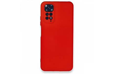 Newface Xiaomi Redmi Note 11 Kılıf Nano içi Kadife Silikon - Kırmızı