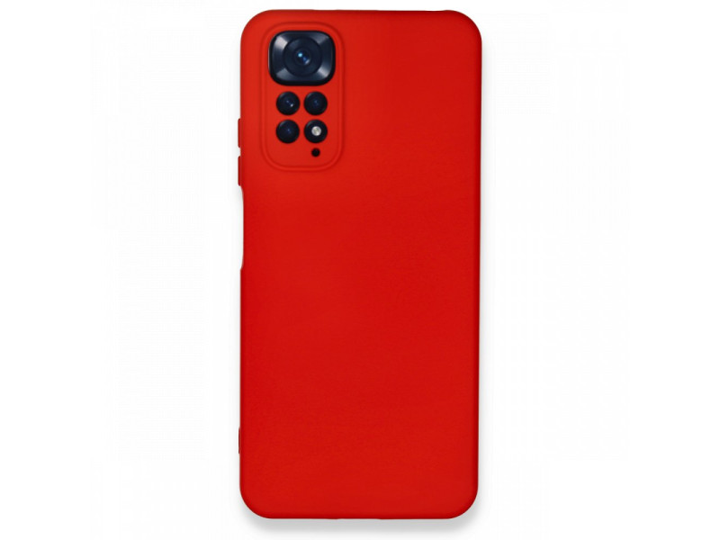 Newface Xiaomi Redmi Note 11 Kılıf Nano içi Kadife Silikon - Kırmızı