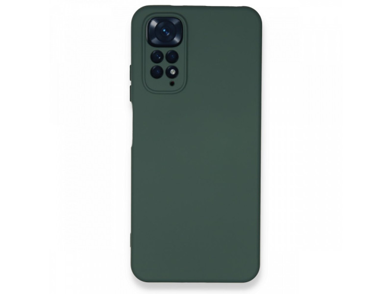 Newface Xiaomi Redmi Note 11 Kılıf Nano içi Kadife Silikon - Koyu Yeşil