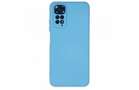 Newface Xiaomi Redmi Note 11 Kılıf Nano içi Kadife Silikon - Mavi