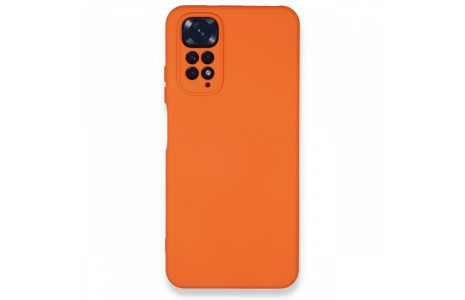 Newface Xiaomi Redmi Note 11 Kılıf Nano içi Kadife Silikon - Turuncu